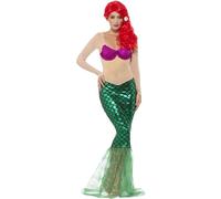 Smiffys Women's Deluxe Mermaid Costume in Green | Size: Medium Smiffys Green M