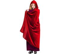 Smiffys Women's Deluxe Velvet Costume in Light Red Smiffys Light Red
