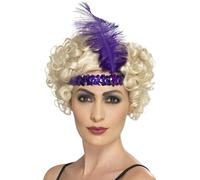 Smiffys Women's Flapper Costume Headwear in Purple Smiffys Purple One Size