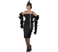 Smiffys Women's Flapper Costume Set in Black | Size: 2XL Smiffys Black 2XL