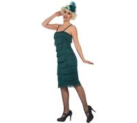 Smiffys Women's Flapper Costume Set in Green | Size: Small Smiffys Green S