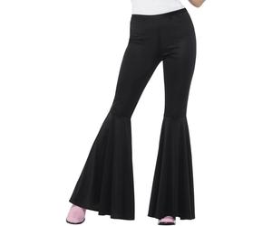 Smiffys Women's Flared Trousers in Black | Size: Medium/Large Smiffys Black M/L