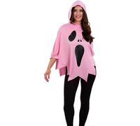 Smiffys Women's Ghost Costume Poncho in Pink Smiffys Pink