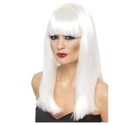 Smiffys Women's Glamourama Wig in White Smiffys White