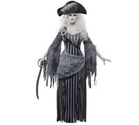 Smiffys Women's gray pirate ghost costume Halloween M