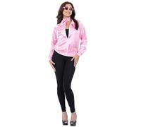 Smiffys Women's Grease Pink Ladies Costume Kit - Officially Licensed Fancy Dress with Jacket, Sunglasses & Scarf - 50s Rockabilly Outfit for Hen Party, Movie Theme & Retro Fancy Dress