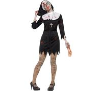 Smiffys Womens Halloween Zombie Nun Sister Costume Large
