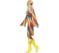 Smiffys Women's Hippie Rainbow Costume Set | Size: XL Smiffys Multicolor XL