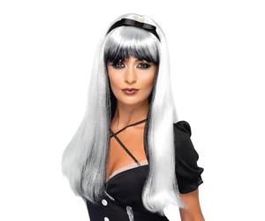 Smiffys Womens/Ladies Bewitching Wig (One Size) (White/Black)
