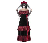 Smiffys Womens/Ladies Deluxe Bride Day Of The Dead Costume Set