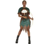 Smiffys Womens/Ladies Deluxe Forest Archer Costume Set