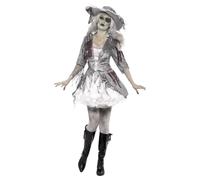 Smiffys Womens/Ladies Deluxe Ship Pirate Treasure Ghost Costume Set