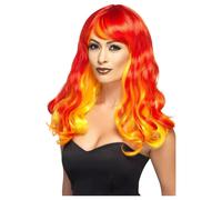 Smiffys Womens/Ladies Devil Flame Ombre Wig