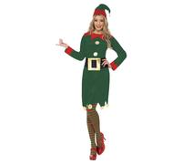 Smiffys Womens/Ladies Elf Christmas Costume