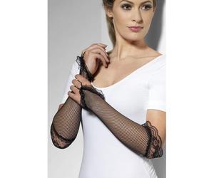 Smiffys Womens/Ladies Fishnet Fingerless Gloves