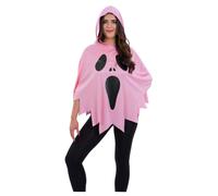 Smiffys Womens/Ladies Ghost Costume Poncho / One Size Pink SM1050
