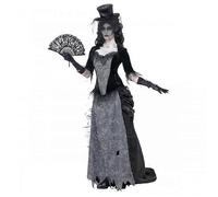 Smiffys Womens/Ladies Ghost Town Widow Costume Set Grey 8 UK - 10 UK