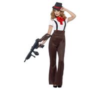 Smiffys Womens/Ladies Glam Gangster Costume Set