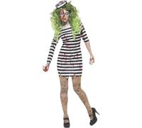 Smiffys Womens/Ladies Jail Bird Zombie Costume Set