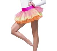 Neon Tutu Underskirt - tutu multi fancy dress ladies 80s neon smiffys underskirt coloured adult costume accessory 1980s
