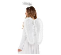 Smiffys Womens/Ladies Marabou Angel Costume Prop Set