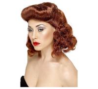 Smiffys Womens/Ladies Pin Up Girl Wig (One Size) (Auburn)