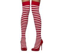 Smiffys Womens/Ladies Striped Opaque Hold Up Stockings