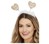 Smiffys Womens/ladies Team Bride Heart Boppers Headband White (One Size)