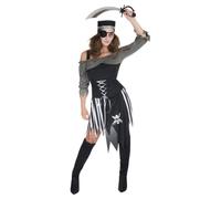Smiffys Womens/Ladies Zombie Pirate Costume Set