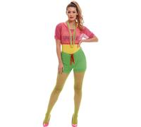 Smiffys Women's Let´s Get Physical Costume Set | Size: Small Smiffys Multicolor S