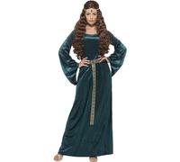 Smiffys Women's Medieval Maid Costume in Green | Size: 2XL Smiffys Green 2XL