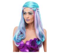 Smiffys Women's Mermaid Wig in Blue Smiffys Blue