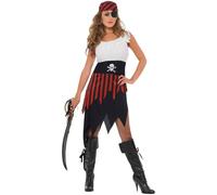 Smiffys Women's Pirate Wench Costume in Black | Size: Small Smiffys Black S