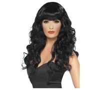 Smiffys Women's Siren Wig in Black Smiffys Black