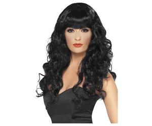 Smiffys Women's Siren Wig in Black Smiffys Black