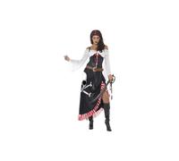 Smiffy's Women's Sultry Swashbuckler,top, Skirt And Belt, Size: 16-18, Colour: - pirate dress costume fancy sultry swashbuckler ladies outfit womens