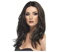 Smiffys Women's Superstar Wig in Dark Brown Smiffys Dark Brown