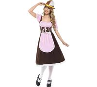 Smiffys Women's Tavern Long Costume Dress in Brown | Size: Small Smiffys Brown S