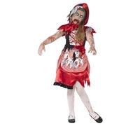 Smiffys Women's Zombie Miss Hood Costume Set in Red Smiffys Red