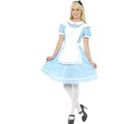 Adult Ladies Wonder Princess Alice Wonderland Fancy Dress Fairytale Costume
