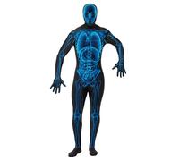 Smiffys X Ray Costume, Second Skin Suit, Blue & Black, L - Size 42 inch-44 inch