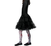 Smiffys Zombie Dirt Tights, Child, Grey with Blood Splatter, Age 6-12, Children's Tights and Petticoats Fancy Dress, Zombie Dress Up Accessories