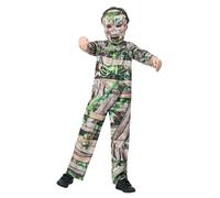 Smiffys Zombie Mummy Costume All in One & EVA Mask, Halloween Child Fancy Dress, Zombie Dress Up Costumes