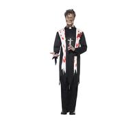 Zombie Priest Fancy Dress Costume Adult Mens Medium