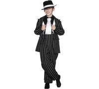 Small Black Children's Zoot Suit Costume. - costume suit zoot childrens smiffys fancy dress gangster boys 1920s jacket trousers braces