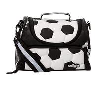 Smiggle Goal School Double Decker Lunchbox for Boys & Girls with Strap, Carry Handle & Dual Compartments | Football Print
