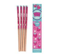Smiggle Pencils x 4 Pack Scented HB Wooden With Eraser Top (Berry Nice Scratch & Scent)
