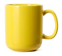 Smilatte 20 OZ Large Coffee Mug, M016 Plain Ceramic Boss Big Tea Cup with Handle for Dad Men, Yellow