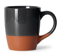 Smilatte 20 OZ Large Coffee Mug, Nice Ceramic Boss Tea Cup with Big Handle for Dad Men Women, Unique Style for Any Kitchen, Black
