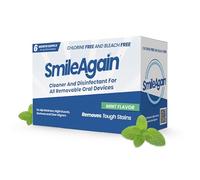 Smile Again Retainer Cleaner - 180 Cleanings (0.17 Per Cleaning) 22 Pack/6 Month Supply - for Clear Aligners, Dentures, Retainers, Mouth Guards & Night Guards - Cleaning Crystals, Mint